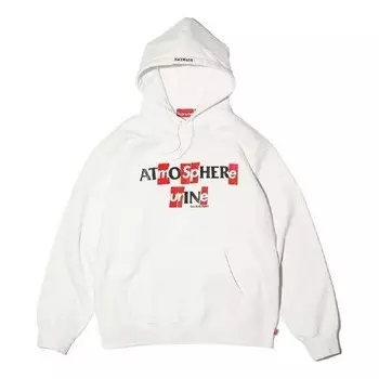 Толстовка x antihero hooded sweatshirt 'white red' Supreme, белый
