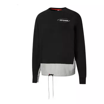 Толстовка x attempt crossover printing splicing casual round neck black Puma, черный