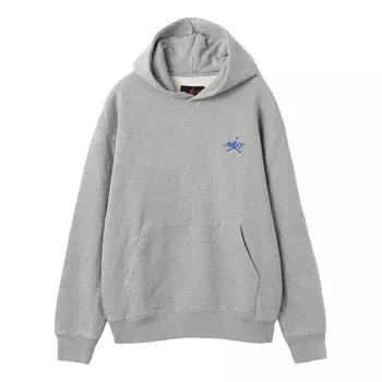 Толстовка x awake ny fleece hoodie asia sizing 'dark grey heather game royal' Air Jordan, серый