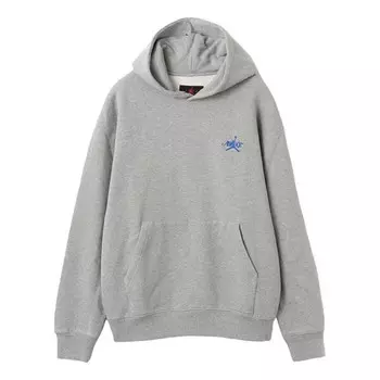 Толстовка x awake ny fleece hoodie 'dark grey heather game royal' Air Jordan, серый