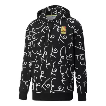 Толстовка x britto hoodie 'black white' Puma, черный