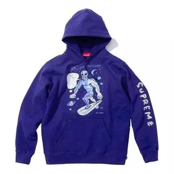 Толстовка x daniel johnston hooded sweatshirt 'purple white' Supreme, фиолетовый