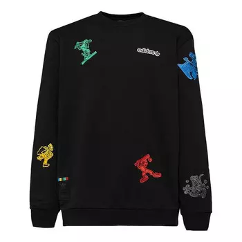 Толстовка x disney goofy crew Adidas, черный