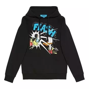 Толстовка x disney pattern printed long sleeve sweater for men black Gucci, черный