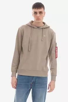 Толстовка X-Fit Hoody 158321 679 Alpha Industries, коричневый
