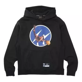 Толстовка x fragment image pullover hoodie 'black/reflective silver' Air Jordan, черный