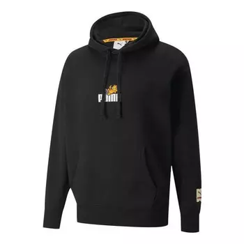 Толстовка x garfield hoodie 'black' Puma, черный