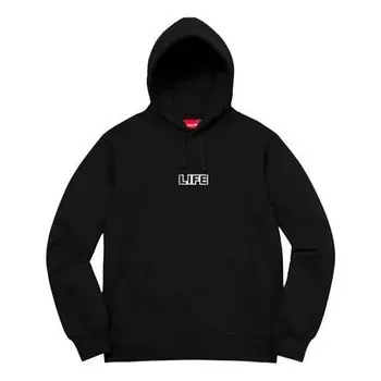 Толстовка x gilbert x george life hooded sweatshirt 'black multi-color' Supreme, черный