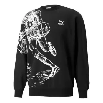 Толстовка x joshua vibes crew sweatshirt 'black' Puma, черный