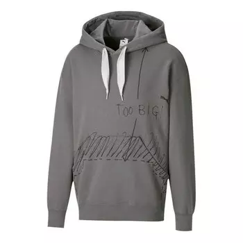 Толстовка x michael lau too big graphic hoodie 'grey' Puma, серый