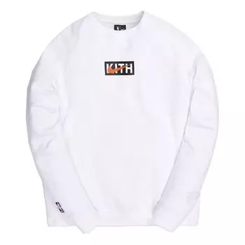 Толстовка x nike for new york knicks fleece crewneck 'white' Kith, белый