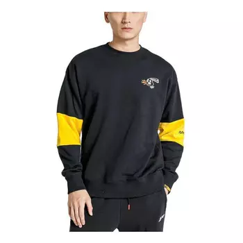 Толстовка x randomevent crossover crew alphabet logo sweatshirt 'black yellow' Puma, черный