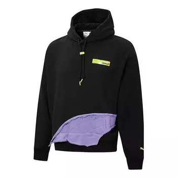 Толстовка x roaringwild hoodie 'black purple' Puma, черный