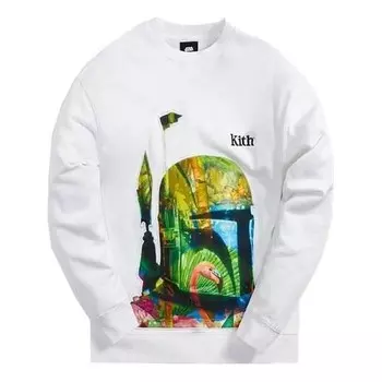 Толстовка x star wars boba fett crewneck 'white' Kith, белый
