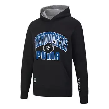 Толстовка x the hundreds reversible hoodie 'black blue grey' Puma, черный