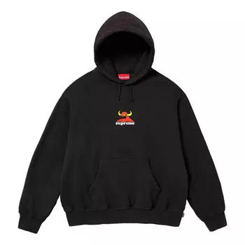 Толстовка x toy machine hooded sweatshirt 'black red' Supreme, черный