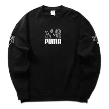 Толстовка x tyakasha crossover series round neck black Puma, черный