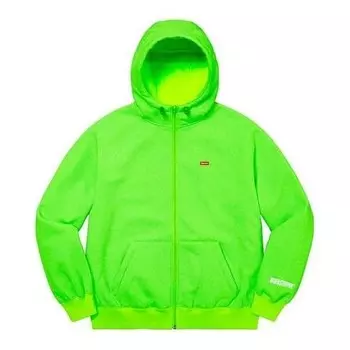 Толстовка x windstopper zip up hooded sweatshirt 'green' Supreme, зеленый