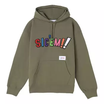 Толстовка x wtaps sicem! hooded sweatshirt 'olive green' Supreme, зеленый