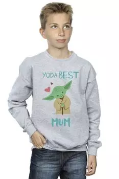Толстовка Yoda Best Mom Star Wars, серый