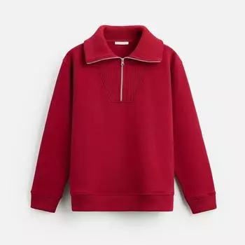 Толстовка Zara Quarter-zip, красный