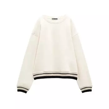 Толстовка Zara Shiny Chunky Knit, экрю