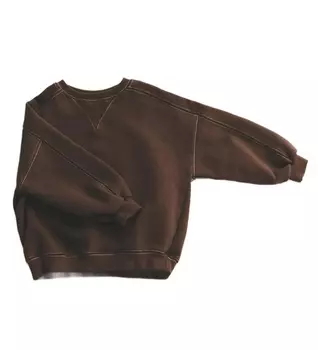 Толстовка Zara Timelesz With Topstitching, темно-коричневый