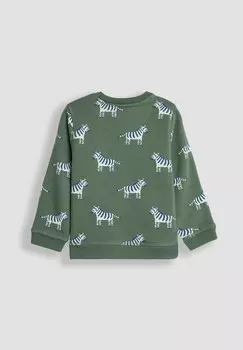Толстовка ZEBRA PRINT REGULAR FIT JoJo Maman Bb, зеленый