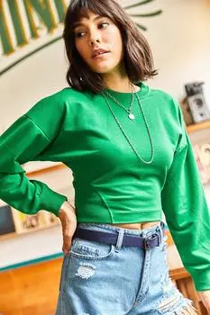 Толстовка - Зеленый - Классический крой Olalook, зеленый