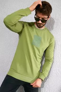 Толстовка - Зеленый - Классический крой Sateen Men