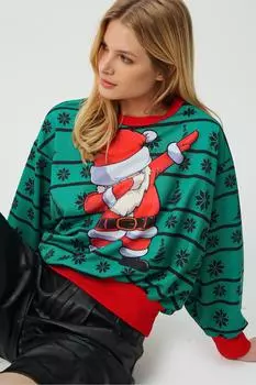 Толстовка - Зеленый - Классический крой Trend Alaat Stili, зеленый