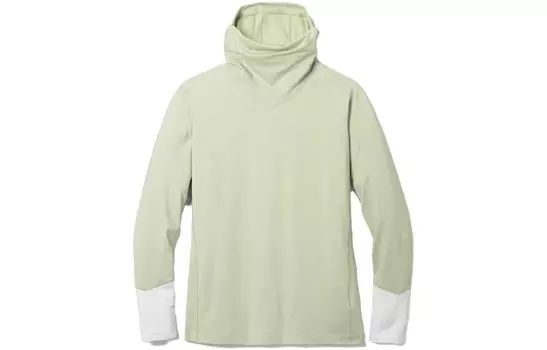 Толстовка женская Arcteryx Rho с капюшоном, светло-зеленый / белый