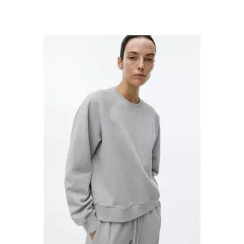 Толстовка женская Arket с длинными рукавами и круглым вырезом, серый