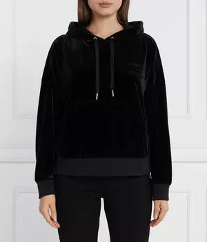 Толстовка женская Armani Exchange велюровая, черный