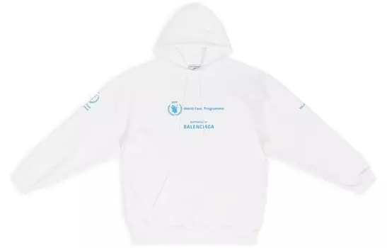 Толстовка женская Balenciaga, белый / голубой
