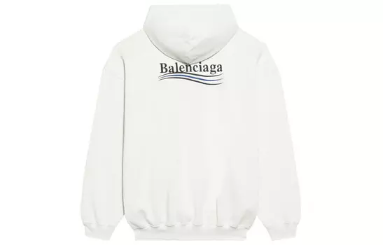 Толстовка женская Balenciaga с капюшоном, белый / черный