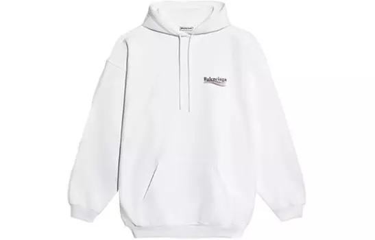 Толстовка женская Balenciaga с капюшоном и карманом, белый