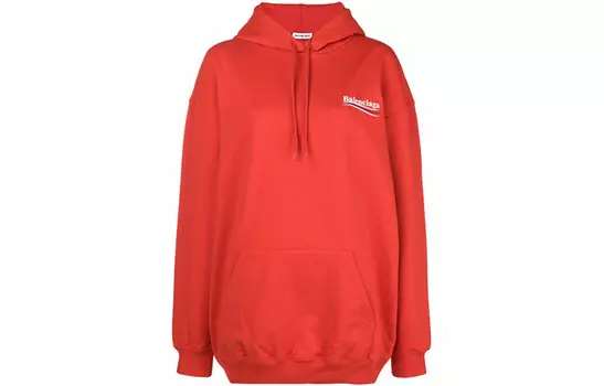 Толстовка женская Balenciaga с капюшоном, красный