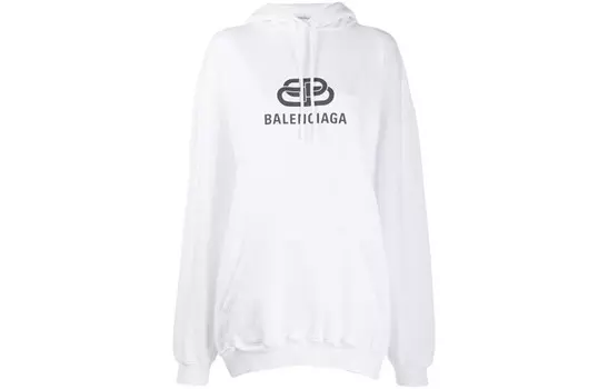 Толстовка женская Balenciaga с карманом, белый