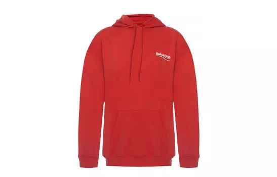Толстовка женская Balenciaga с карманом, красный
