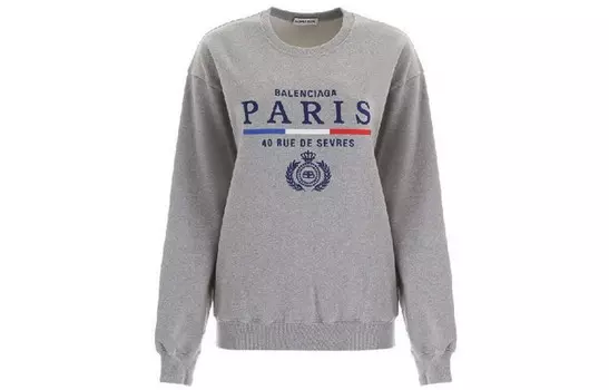 Толстовка женская Balenciaga с принтом, серый