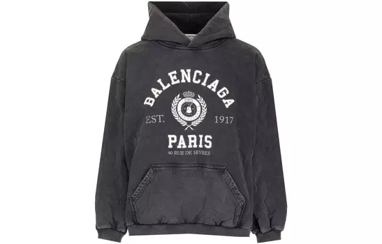 Толстовка женская Balenciaga, темно-серый