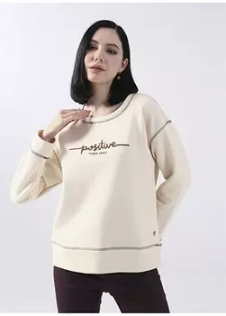 Толстовка женская бежевая с круглым вырезом Pierre Cardin