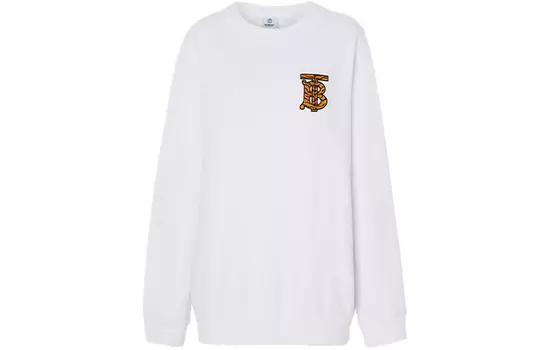 Толстовка женская Burberry с логотипом, белый