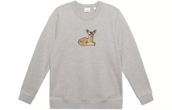 Толстовка женская Burberry с рисунком, серый