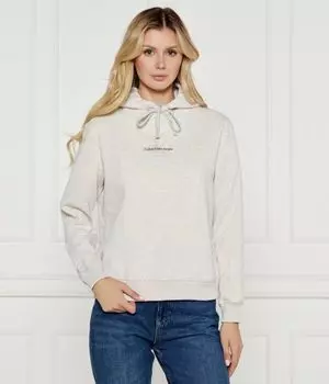 Толстовка женская Calvin Klein Jeans однотонная с капюшоном, серый