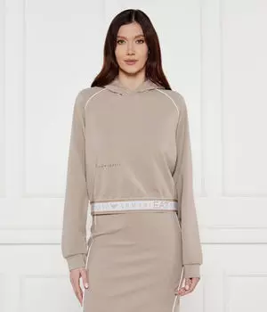 Толстовка женская Ea7 с логотипом, бежевый