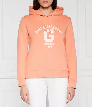 Толстовка женская Gant с принтом, оранжевый