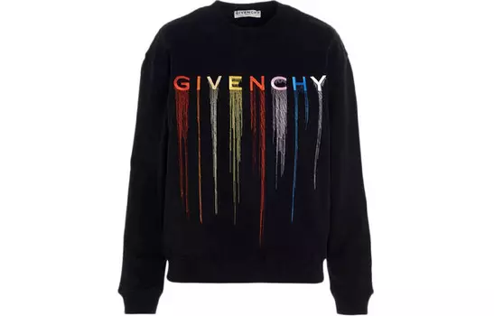 Толстовка женская Givenchy с разноцветным принтом, черный