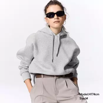 Толстовка женская GU с капюшоном, черный